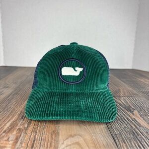 Vineyard Vines Cap Boys Trucker Hat Whale Cotton Casual Classic Corduroy Outdoor